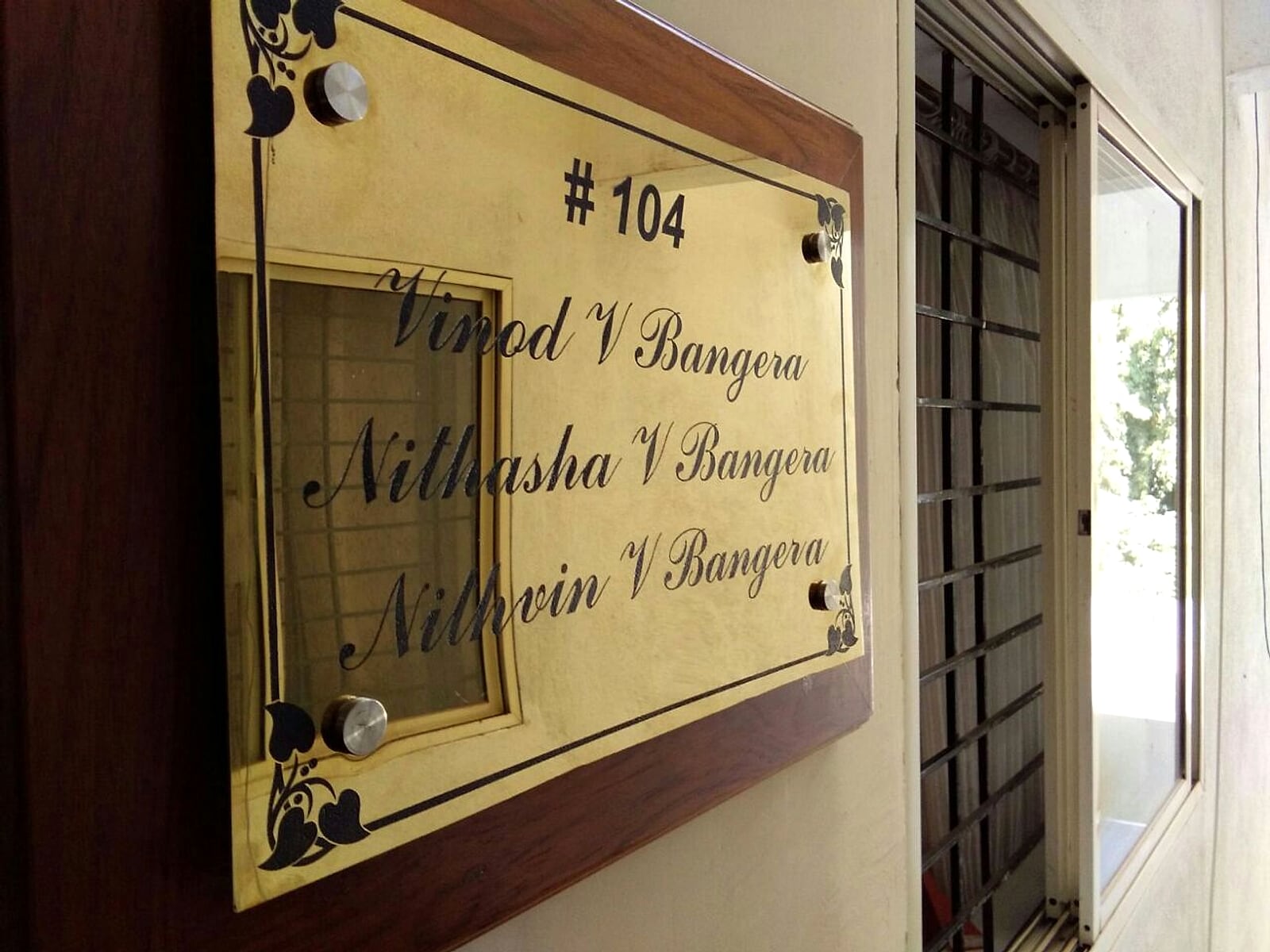 Name board, #104