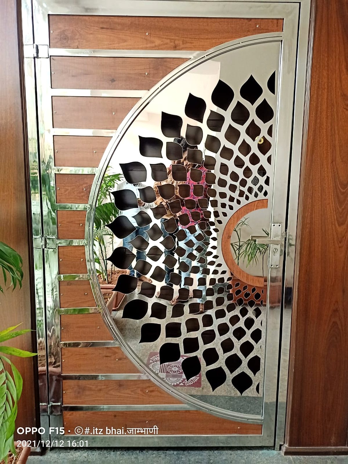 Main gate, floral cutout