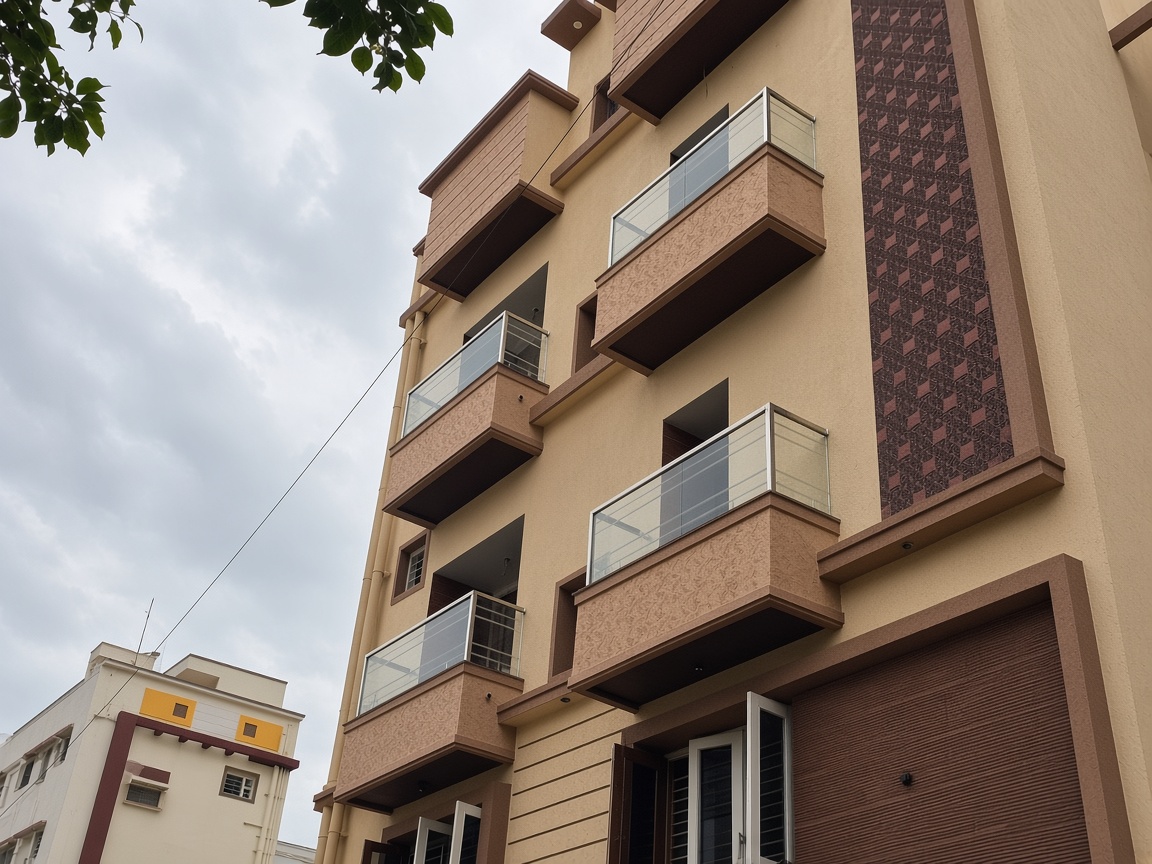 Balcony glass 10 mm in 40 by 40 square pipe