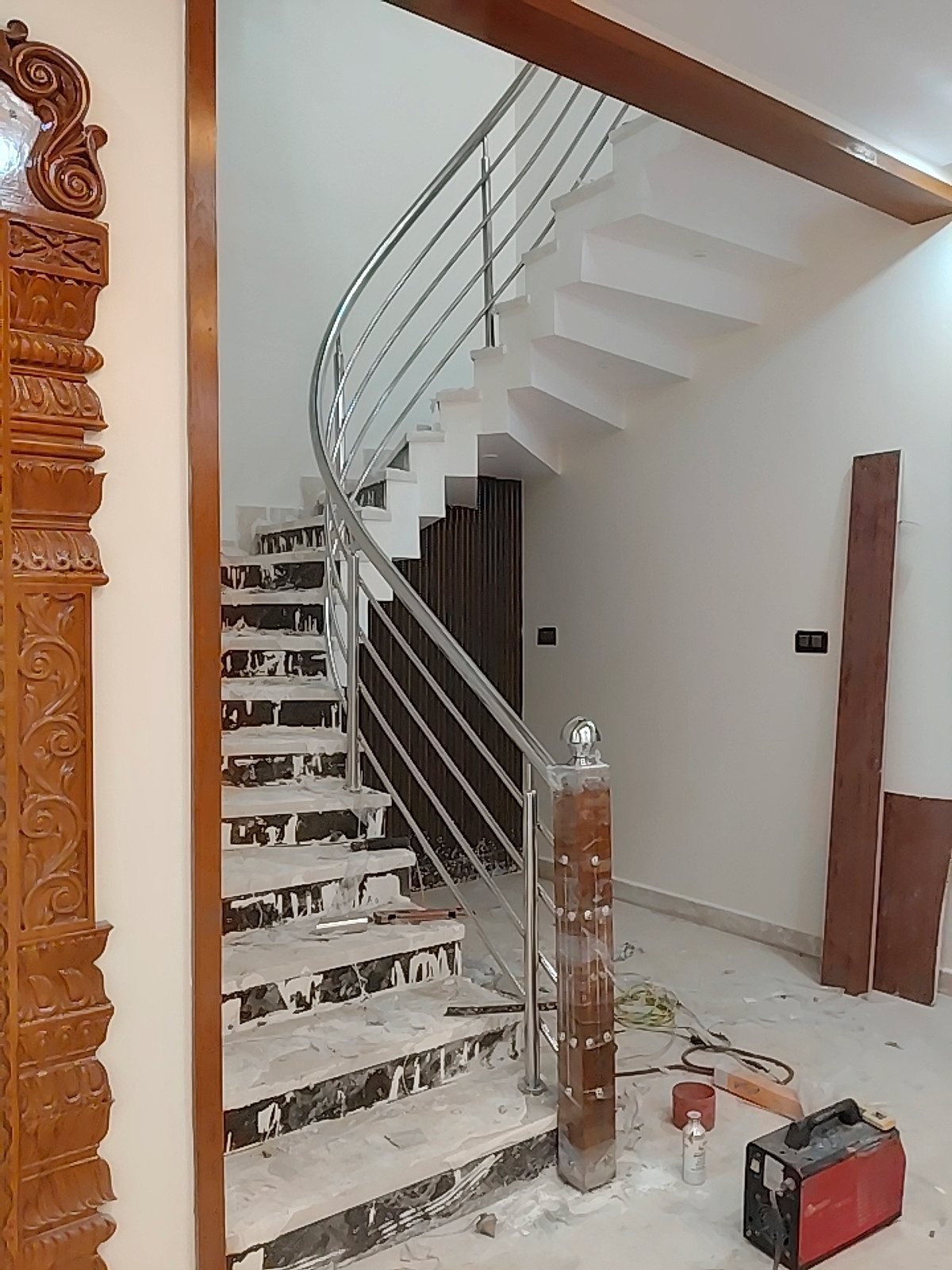 Bending railing, four line